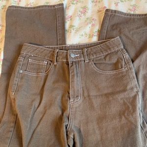 chocolate brown jeans
